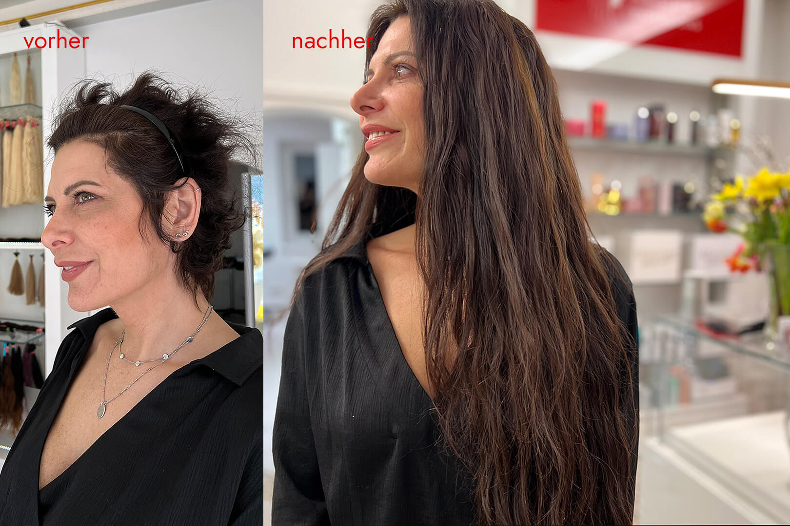 Angelicas Hair Extensions: Extensions bei Krankheit - vorher und nachher